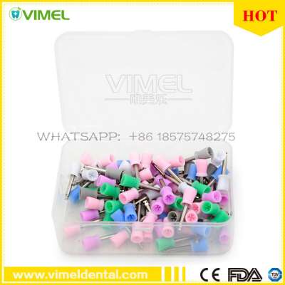 Disposable Rubber Prophy Cup Polish Brush Dental Materials